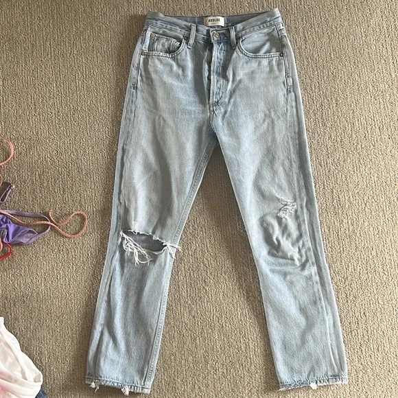 Agolde Riley straight leg jeans Shatter 25 - Picture 5 of 8